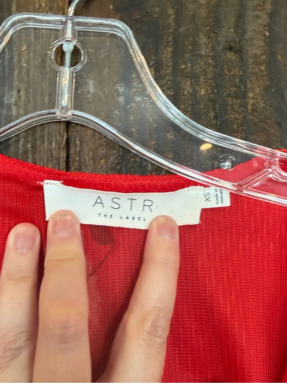 ASTR The Label Red Floral Pleated Surplice Top - Picture 8 of 8